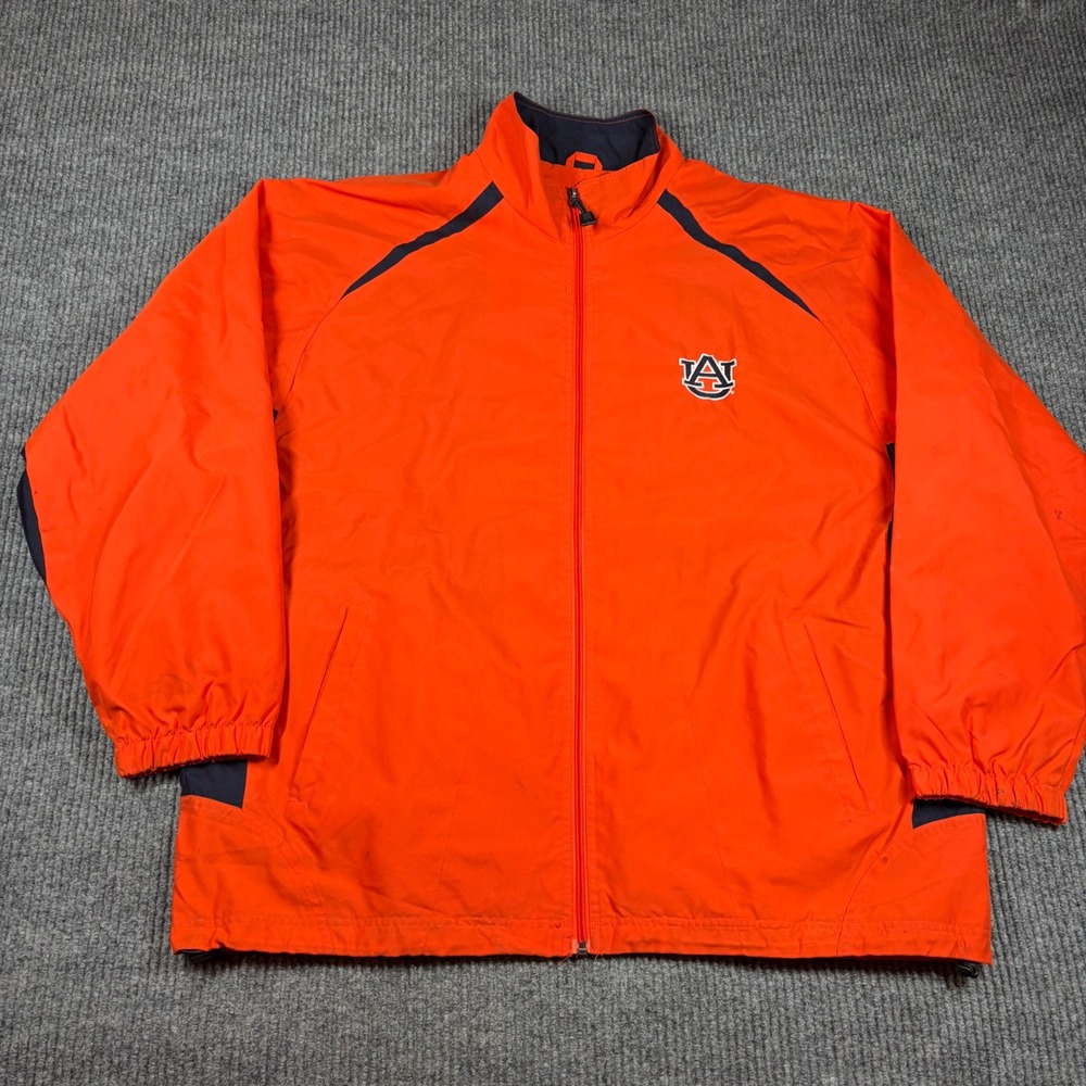 Vesi Sportswear Pullover Men's XL Auburn Tigers Windbreaker Orange Full Zip NCAA